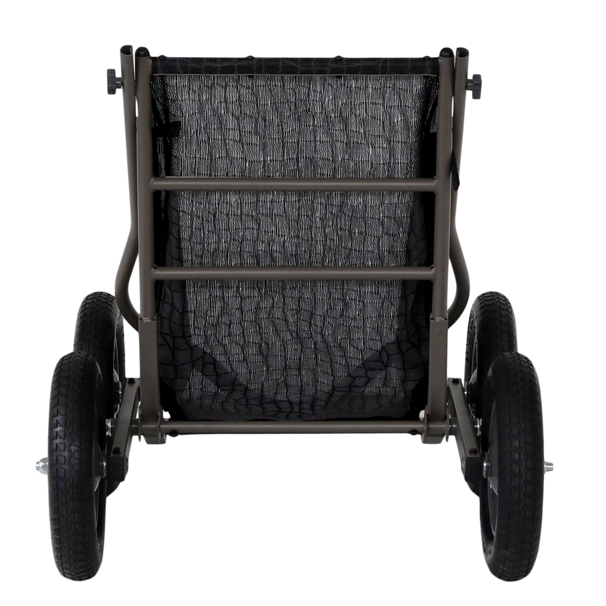 Alt View 8. Hawk - Hawk Crawler Multi-Use Folding Cart, Hunting Cart w/ 500lb Capacity, Dark Gray - Flat Earth.