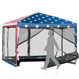 Costway - 10'x10' Folding Pop Up Tent Gazebo Canopy Mesh Sidewall - As pictures show