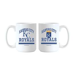 Logo Brands - Kansas City Royals 15oz. Current & Throwback Mug Set - Multicolor