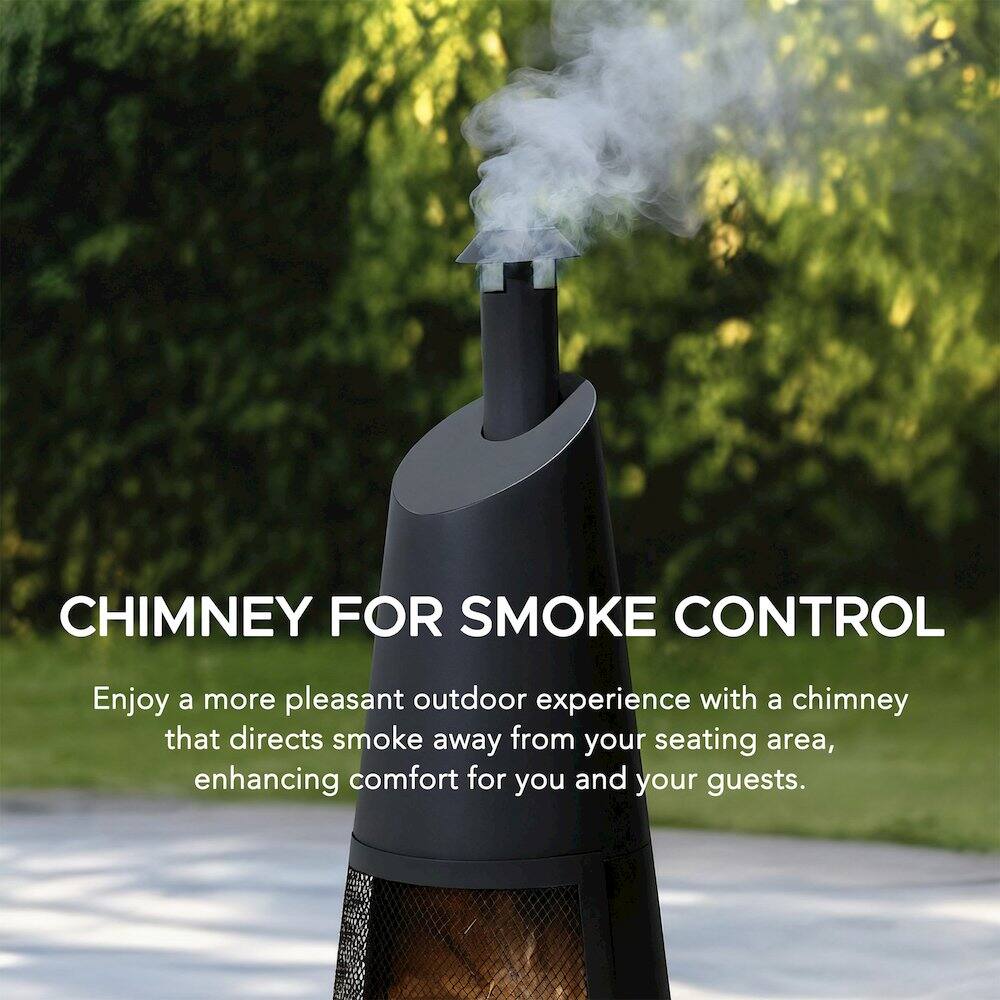 CHIMNEY FOR SMOKE CONTROL

Enjoy a more pleasant outdoor experience with a chimney that directs smoke away from your seating area, enhancing comfort for you and your guests.
