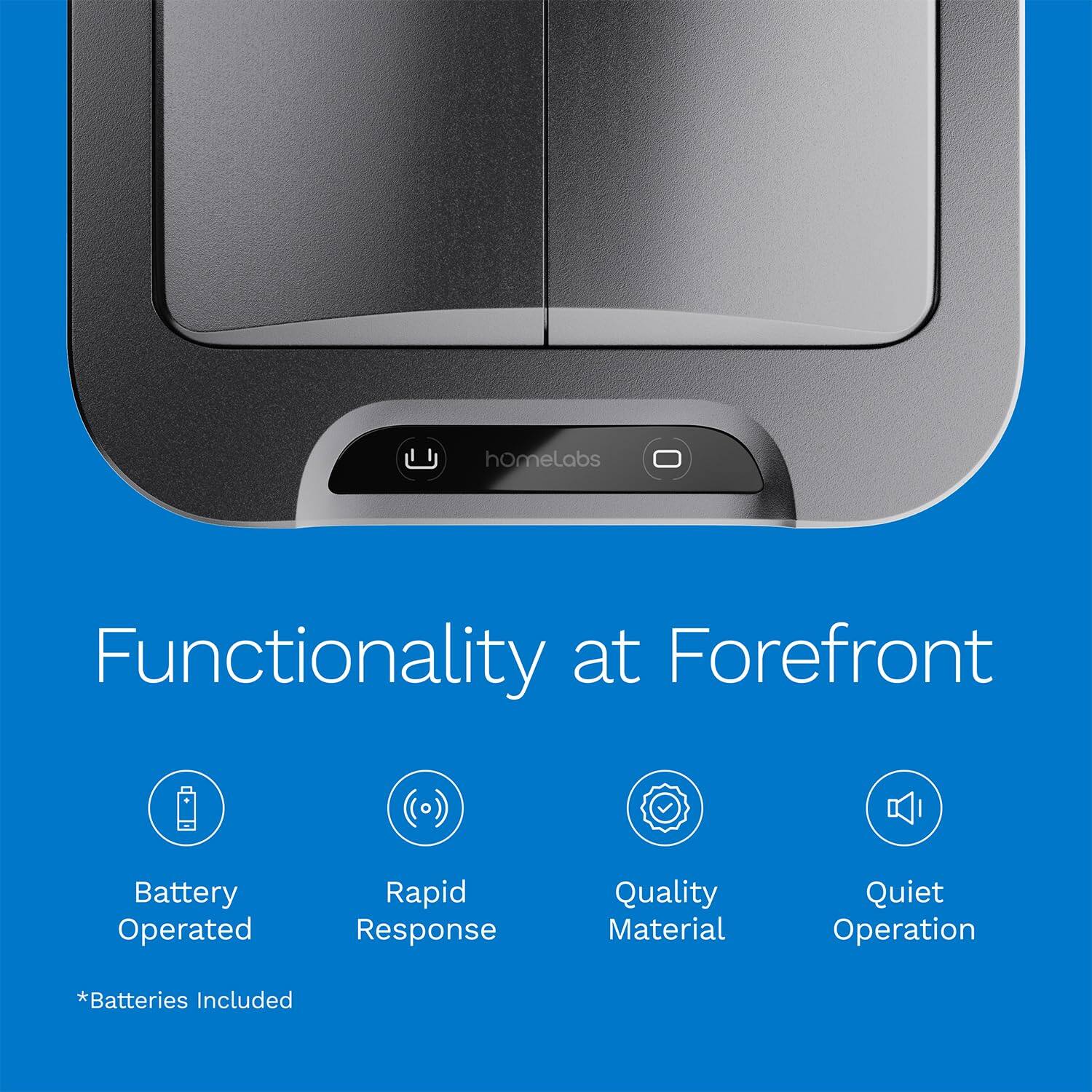 homelabs Functionality at Forefront Battery Operated Rapid Response Quality Material Quiet Operation *Batteries Included