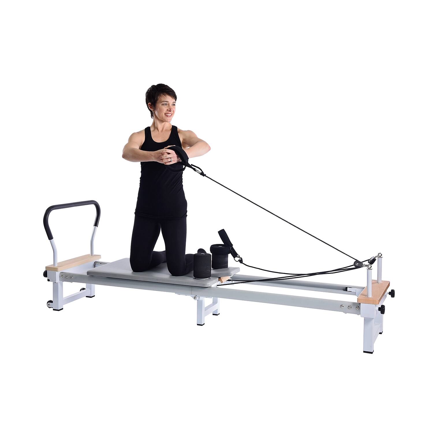 Alt View 2. Stamina Products - Stamina 55-5610 AeroPilates Precision Series Reformer Resistance Workout System - Gray.
