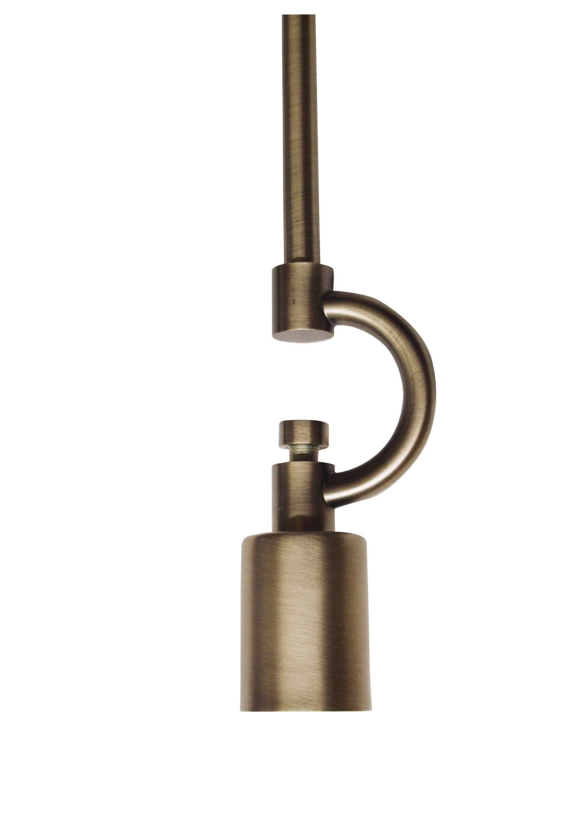 Front. APRILSOUL - Antique Brass Color Pendant Light Fixture for 1 Lights Vintage Ceiling Hanging Light Fixture with Fabric Cord.