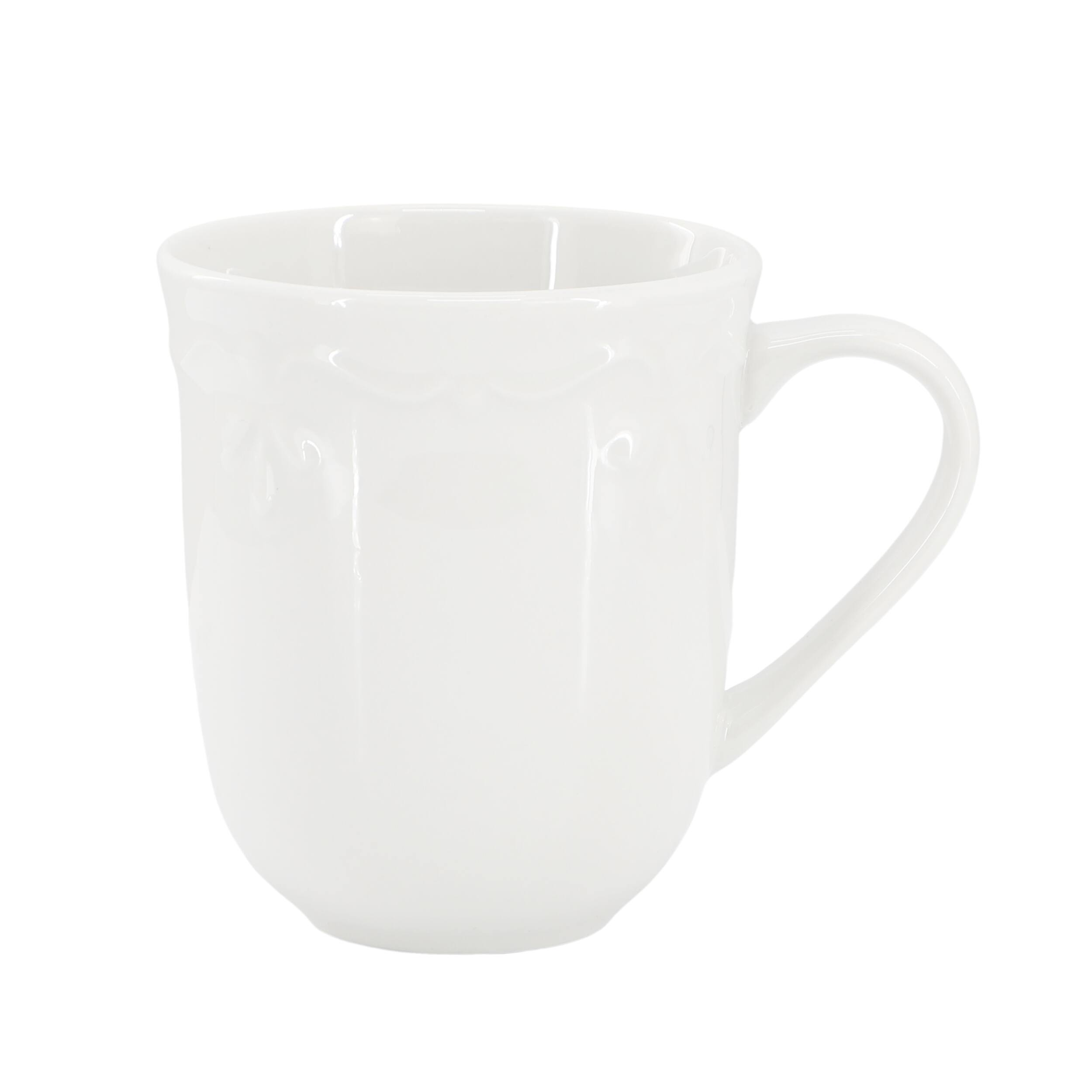 Alt View 1. Elama - Elama Henryi 6 Piece 12 Ounce Porcelain Mug Set in White - White.