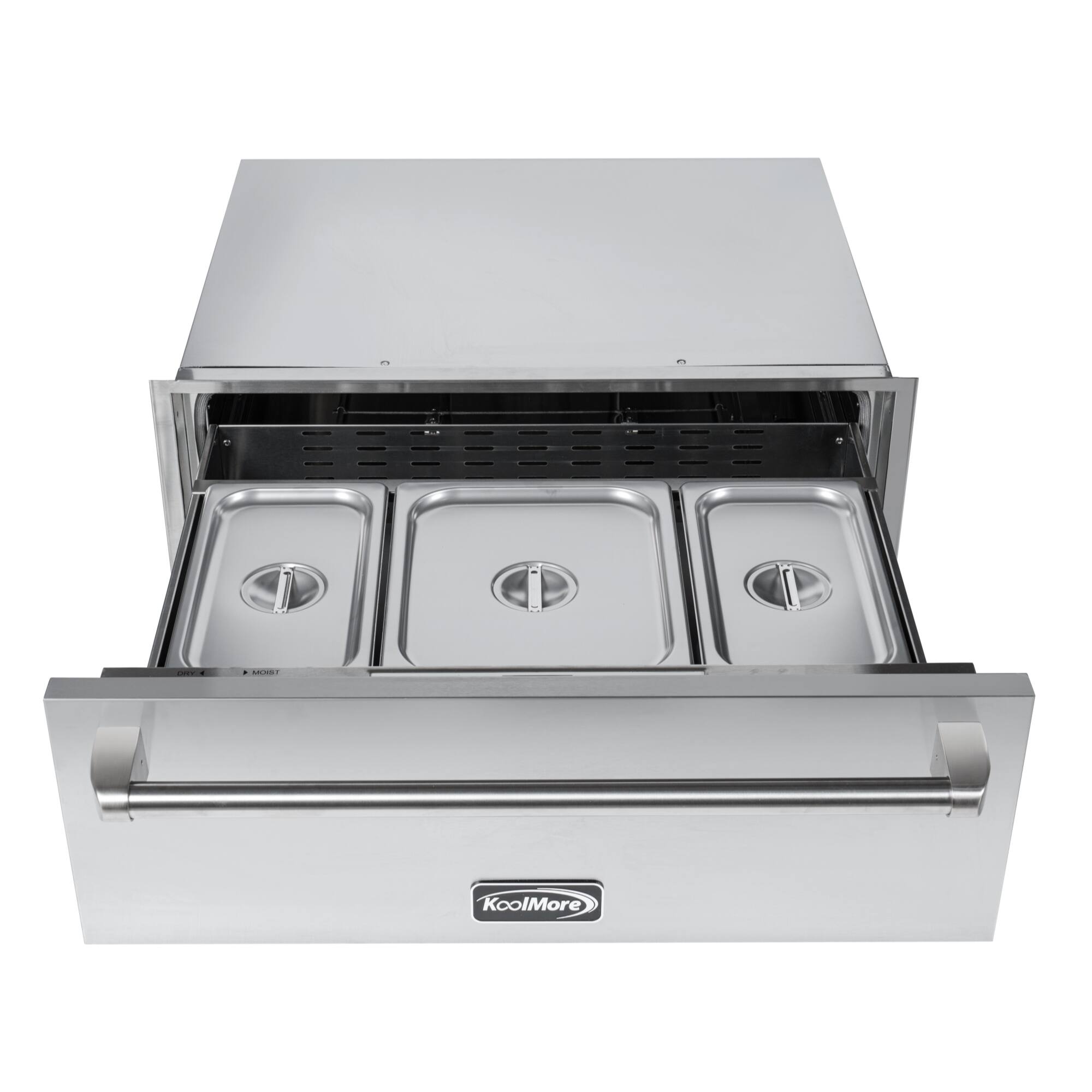 Alt View 5. Koolmore - 30 in. Warming Drawer with Three Compartments in Stainless-Steel (KM-RWD-30SS) - Silver.
