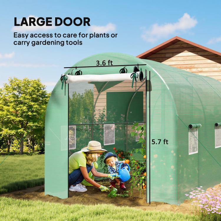 LARGE DOOR  
Easy access to care for plants or carry gardening tools  
3.6 ft  
5.7 ft