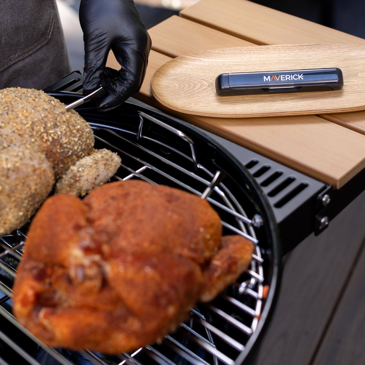 Alt View 4. Maverick - STAKE™ Dual Probe Wireless Bluetooth Thermometer - Black/Silver.