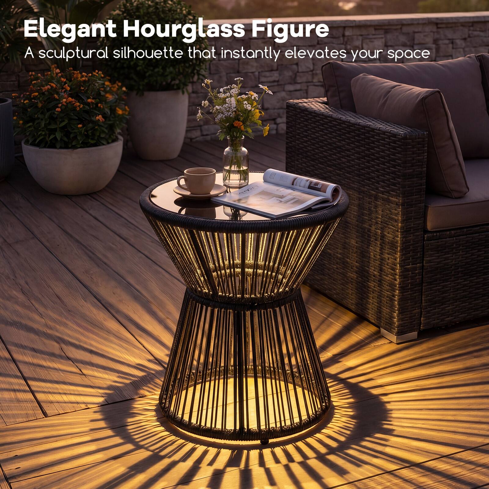 Elegant Hourglass Figure  
A sculptural silhouette that instantly elevates your space