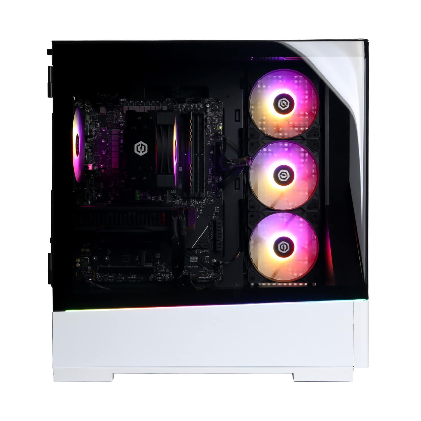 Alt View 12. CyberPowerPC - Gaming Desktop - AMD Ryzen 7 8700F - AMD Radeon RX 7600 8GB - 16GB DDR5 - 1TB PCIe 4.0 SSD - White.