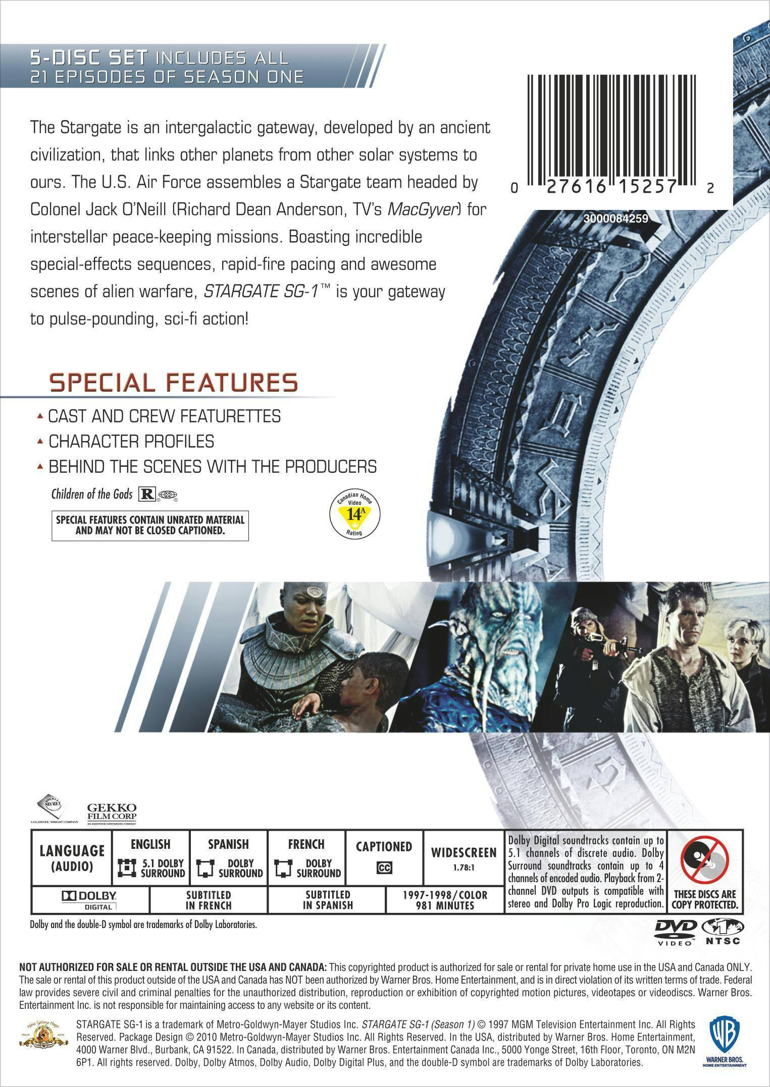 Back. Stargate SG1: Season 1 (DVD New Box Art) [DVD].