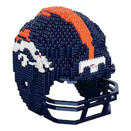 Forever Collectibles - Denver Broncos NFL FOCO BRXLZ Helmet Building Block Set - Blue