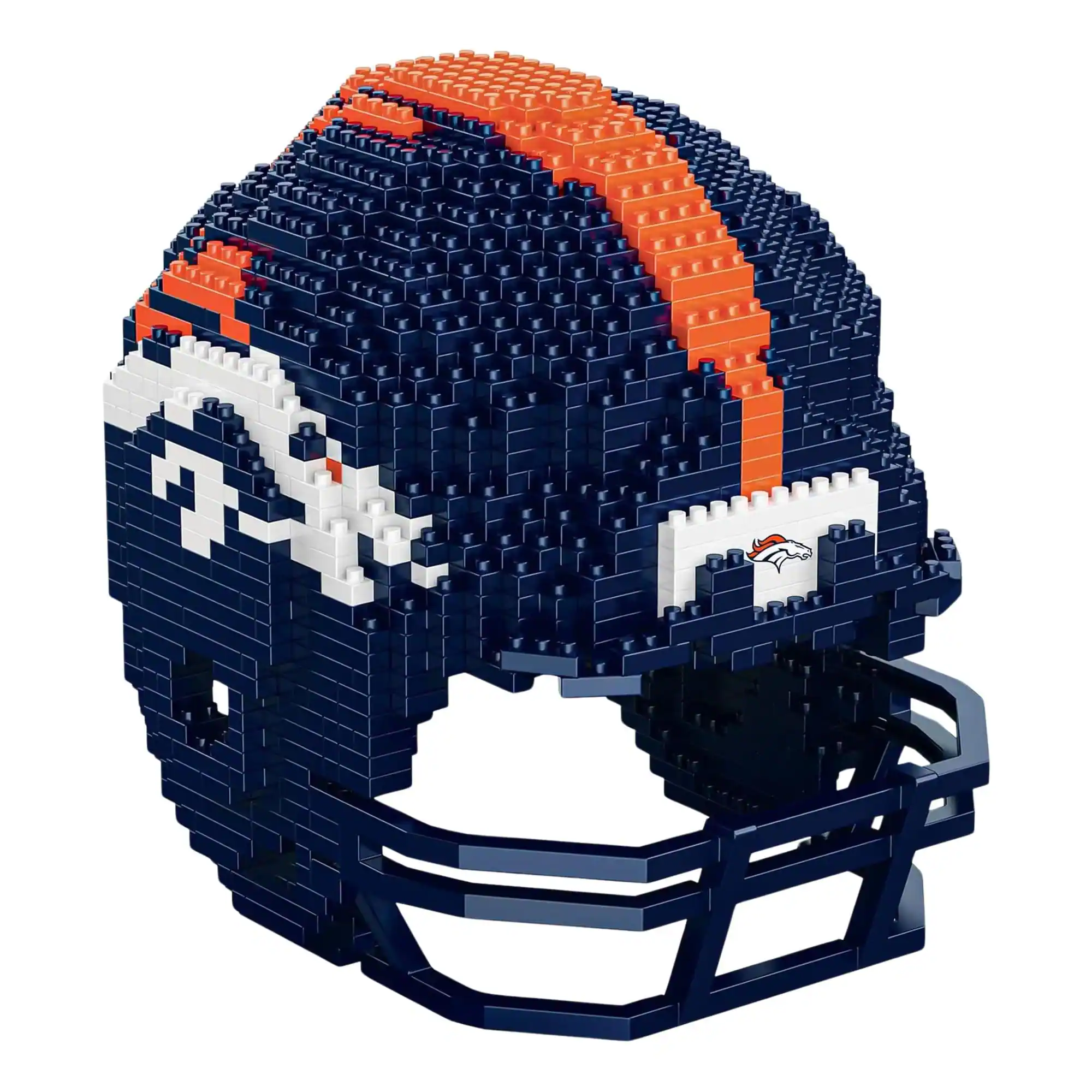 Front. Forever Collectibles - Denver Broncos NFL FOCO BRXLZ Helmet Building Block Set - Blue.