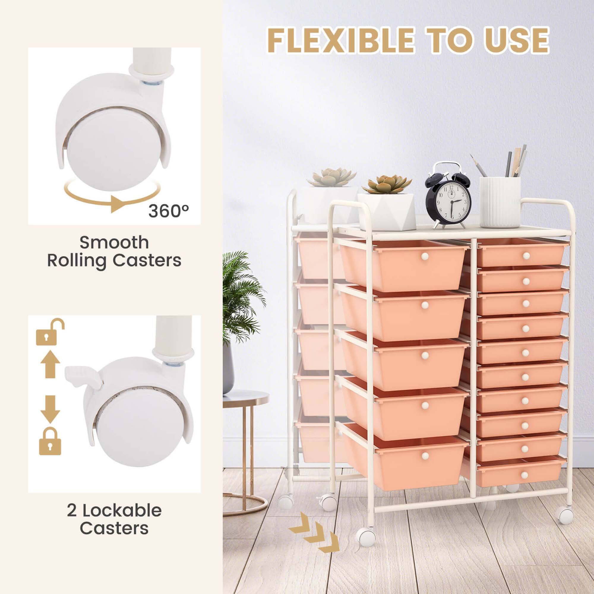 FLEXIBLE TO USE
Smooth Rolling Casters
2 Lockable Casters