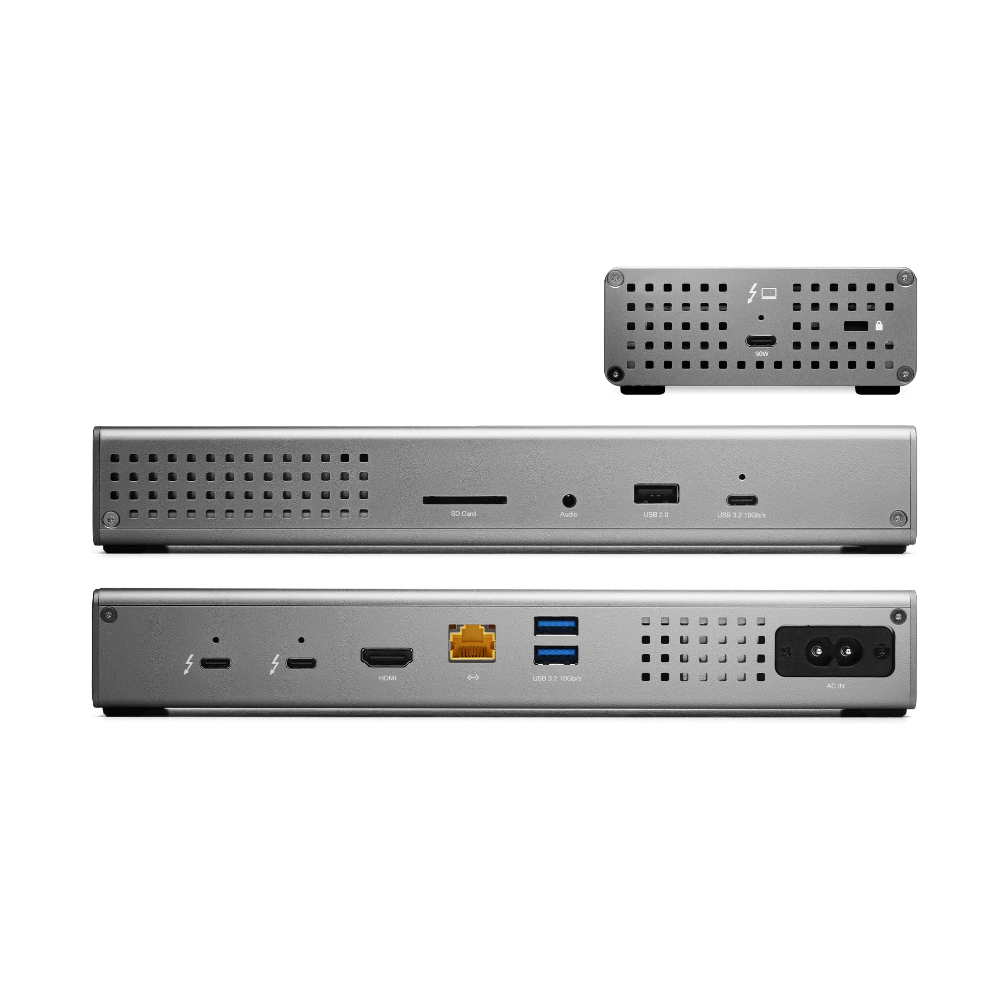 Alt View 1. OWC - OWC Thunderbolt Go Dock, 11 Ports,  90W Charging, Thunderbolt (USB-C), Compatible with USB-C Devices, Thunderbolt Share.