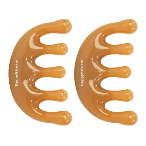 DORLUKFU - Scalp Massage Tool Head Massager. Resin Massage Comb Gua Sha Fascial Tools for Scalp Care Hair Growth Stress Relax