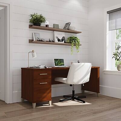 Alt View 2. Bush Home - 72W Office Desk with Drawers(WC81772) - Ash Gray.