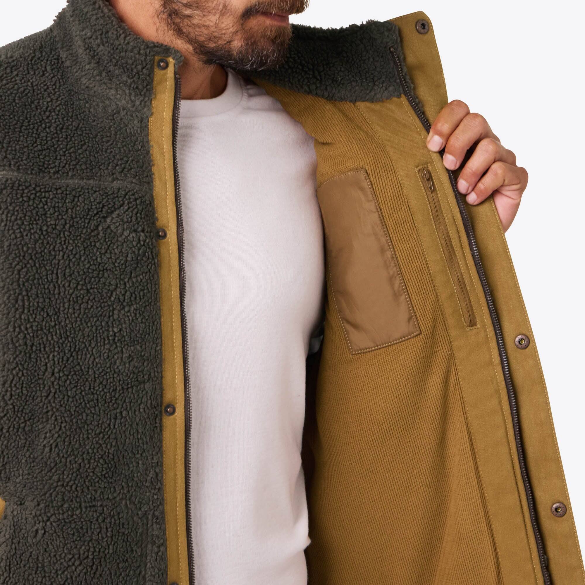 Alt View 4. Mobile Warming - Men's Ranch Sherpa Heated Vest - Charcoal.