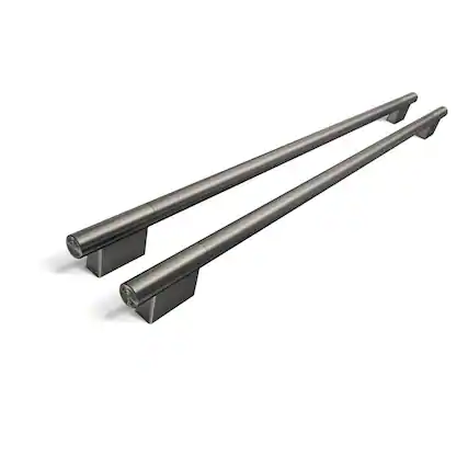 Front. KitchenAid - Handle Hardware Accessory Kit for 42" Built-In Side-by-Side Refrigerator - Black Ore.