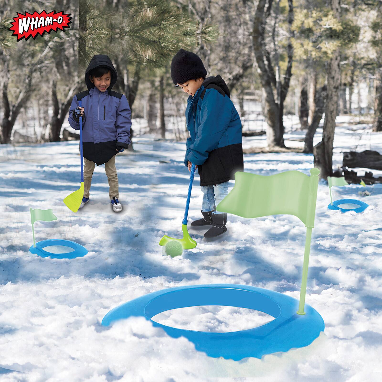 Alt View 3. Wham-O - Glow In The Dark Jumbo Snow Golf Kit - Outdoor Snow Golf Game Set - multi-colored.