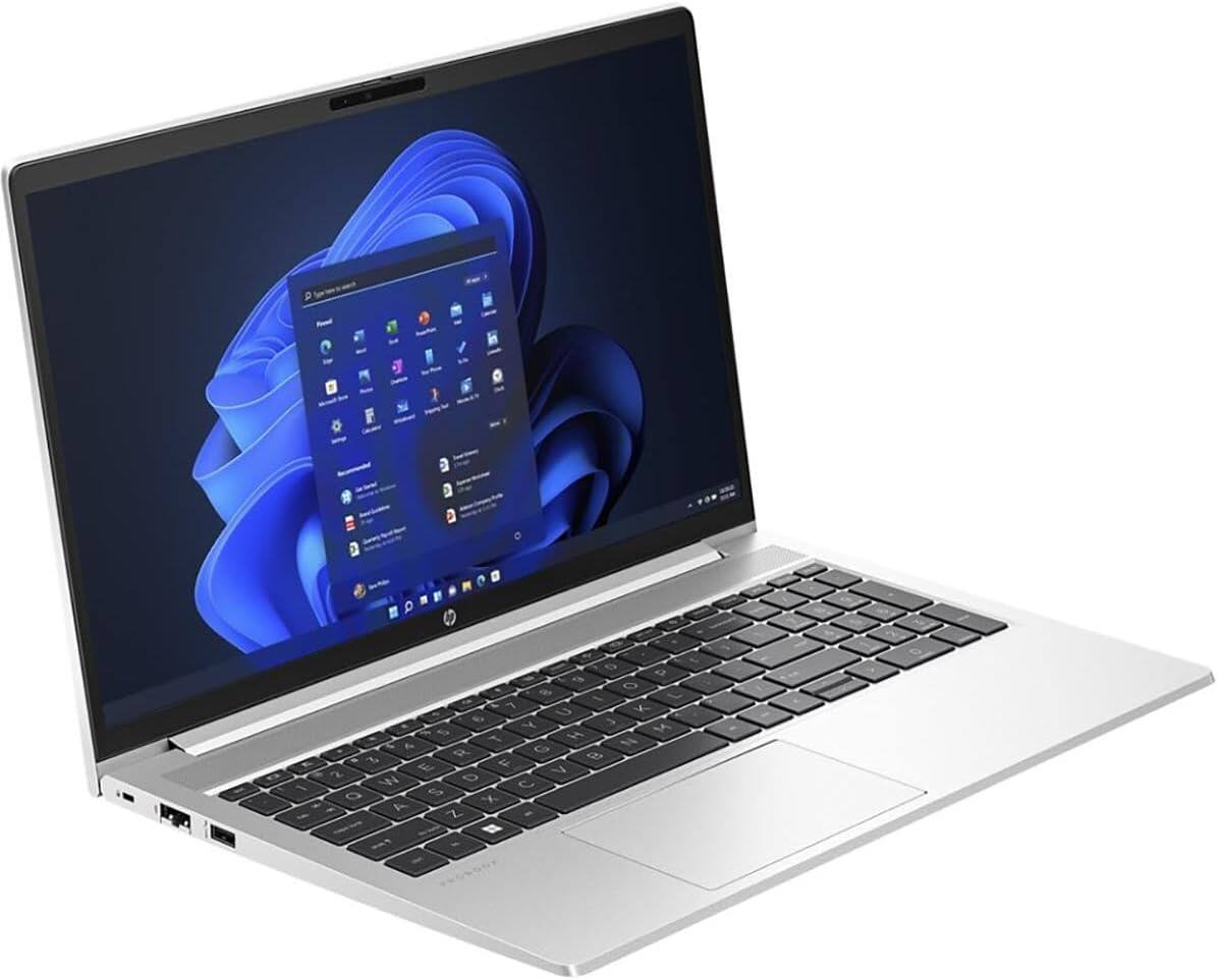 Alt View 2. HP - HP Probook 450 G10 Laptop 15.6 FHD (Intel i5-1335U, 16GB DDR4, 1TB PCIe SSD, Intel UHD, Win 11 Pro) w/USB Hub - Pike Silver Aluminum.
