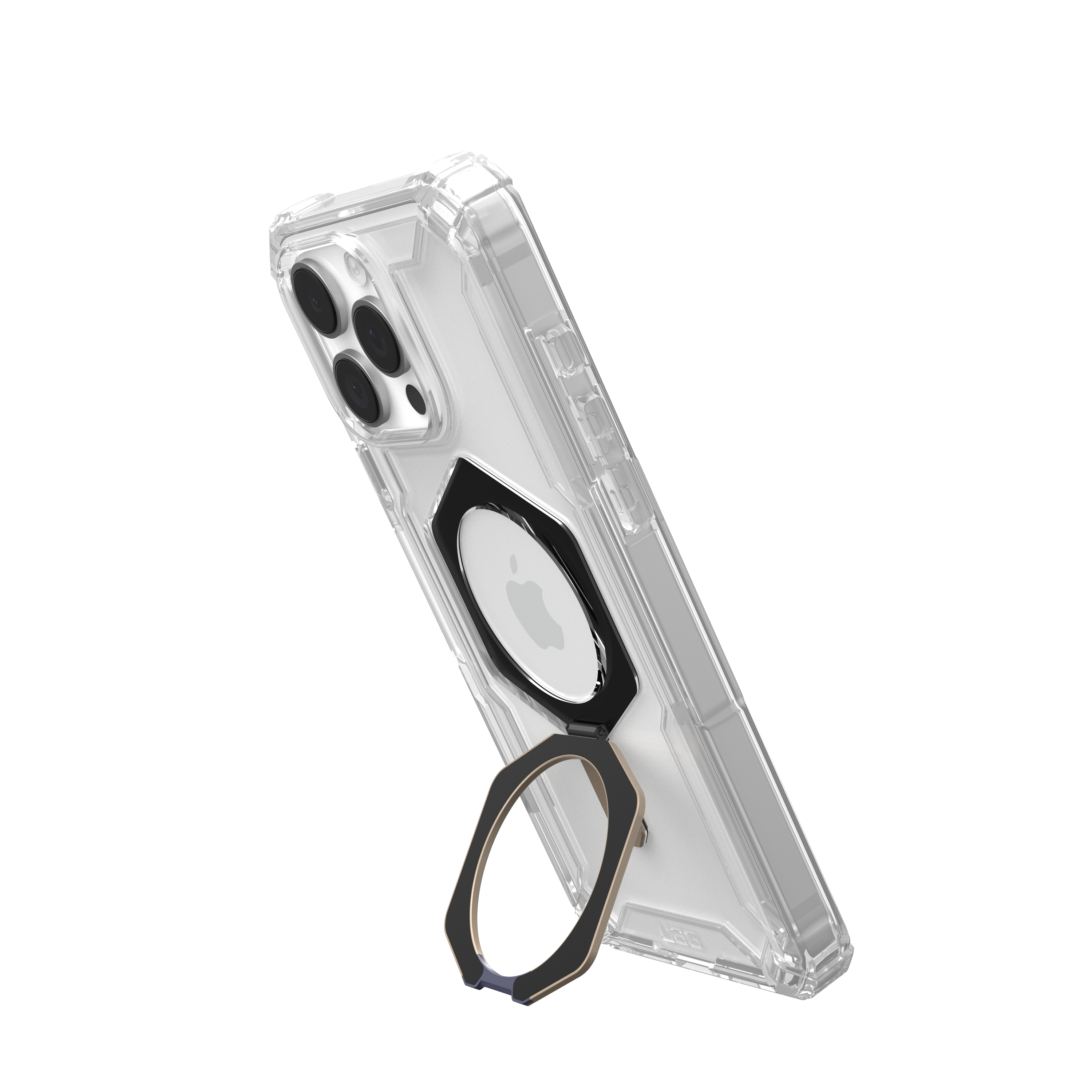 Angle. UAG - Plasma XTE Series Case with Magsafe for Apple iPhone 16 Pro Max - Clear/Titanium.