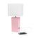 Alt View 14. Lalia Home - Lexington Leather Base Modern Table Lamp with USB - Pink.
