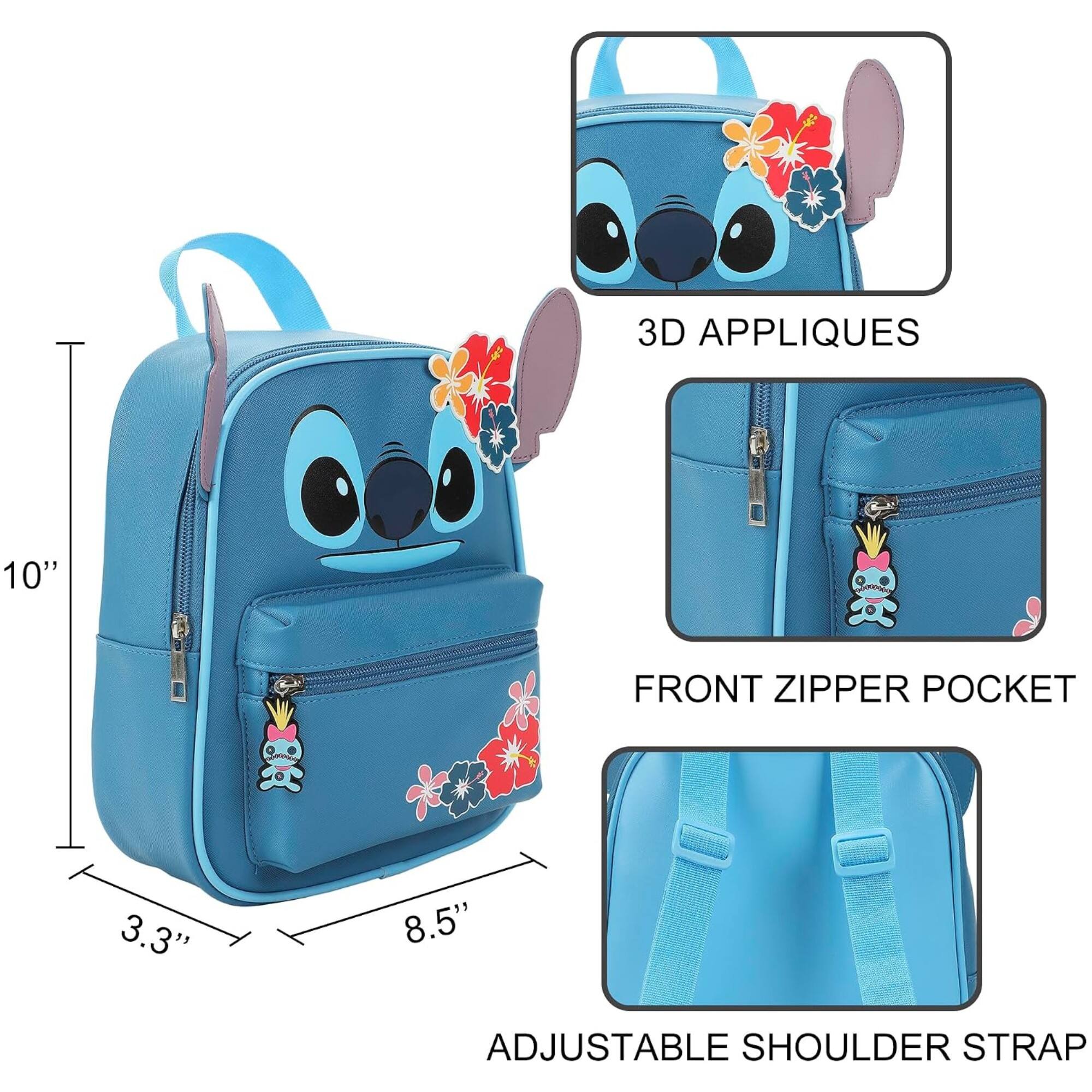 3D Appliques  
10" Front Zipper Pocket  
3.3" x 8.5" Adjustable Shoulder Strap