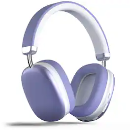 VEAT00L - SY-BT1632 Over-Ear Bluetooth Headphones: 40mm Bass Driver, Bluetooth 5.3 Dual-Mode, 40hr Battery, Comfort Fit - Purple