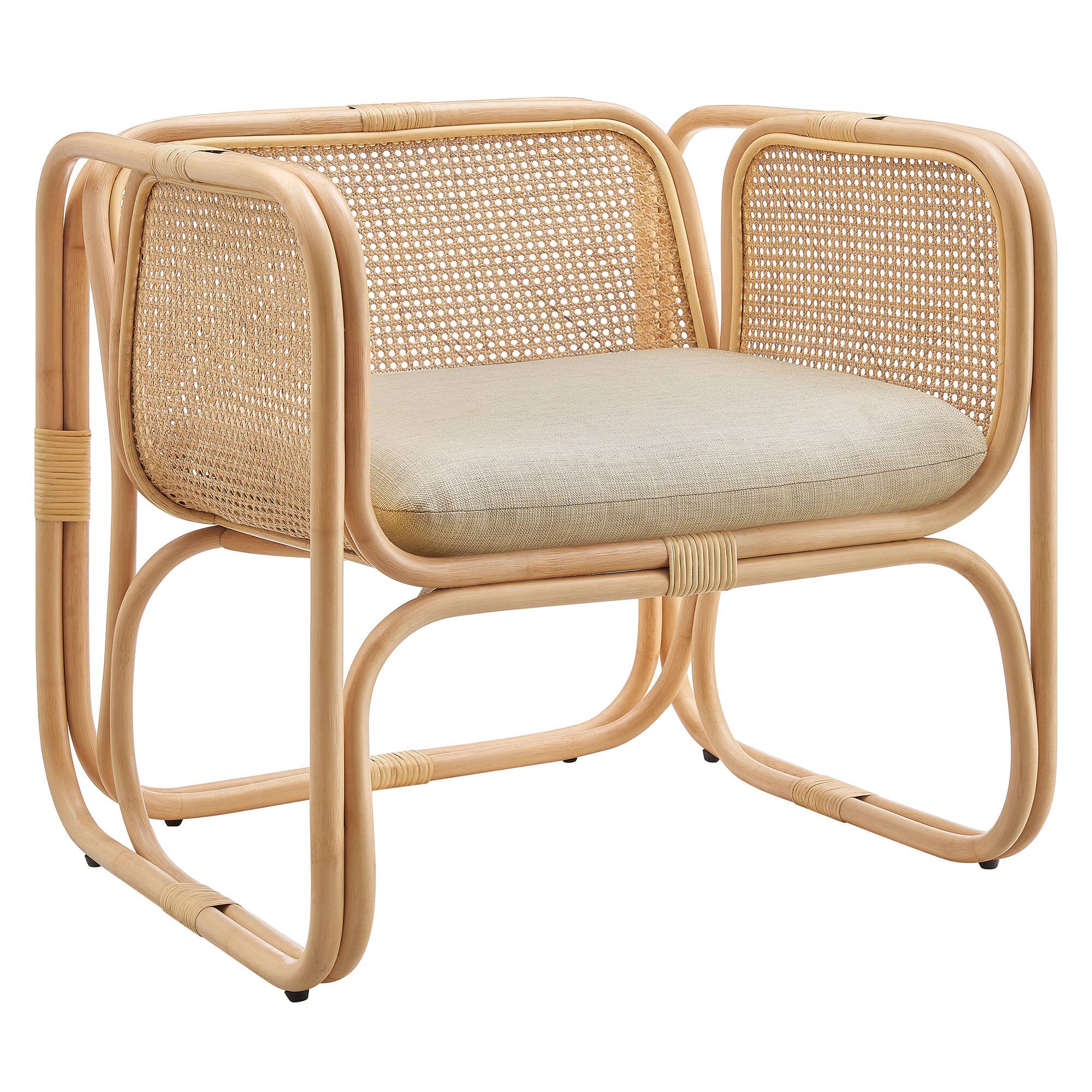 Angle. Modway - Ellis Natural Rattan Accent Armchair by Modway - Natural.