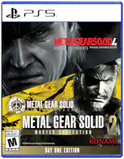PS5
METAL GEAR SOLID 4
GUNS OF THE PATRIOTS
TACTICAL ESPIONAGE ACTION
METAL GEAR SOLID
PEACH WALKER
METAL GEAR SOLID 2
MASTER COLLECTION
MATURE 17+
JEUNES ADULTES 17+
M
©2026 Konami Digital Entertainment
KONAMI
DAY ONE EDITION