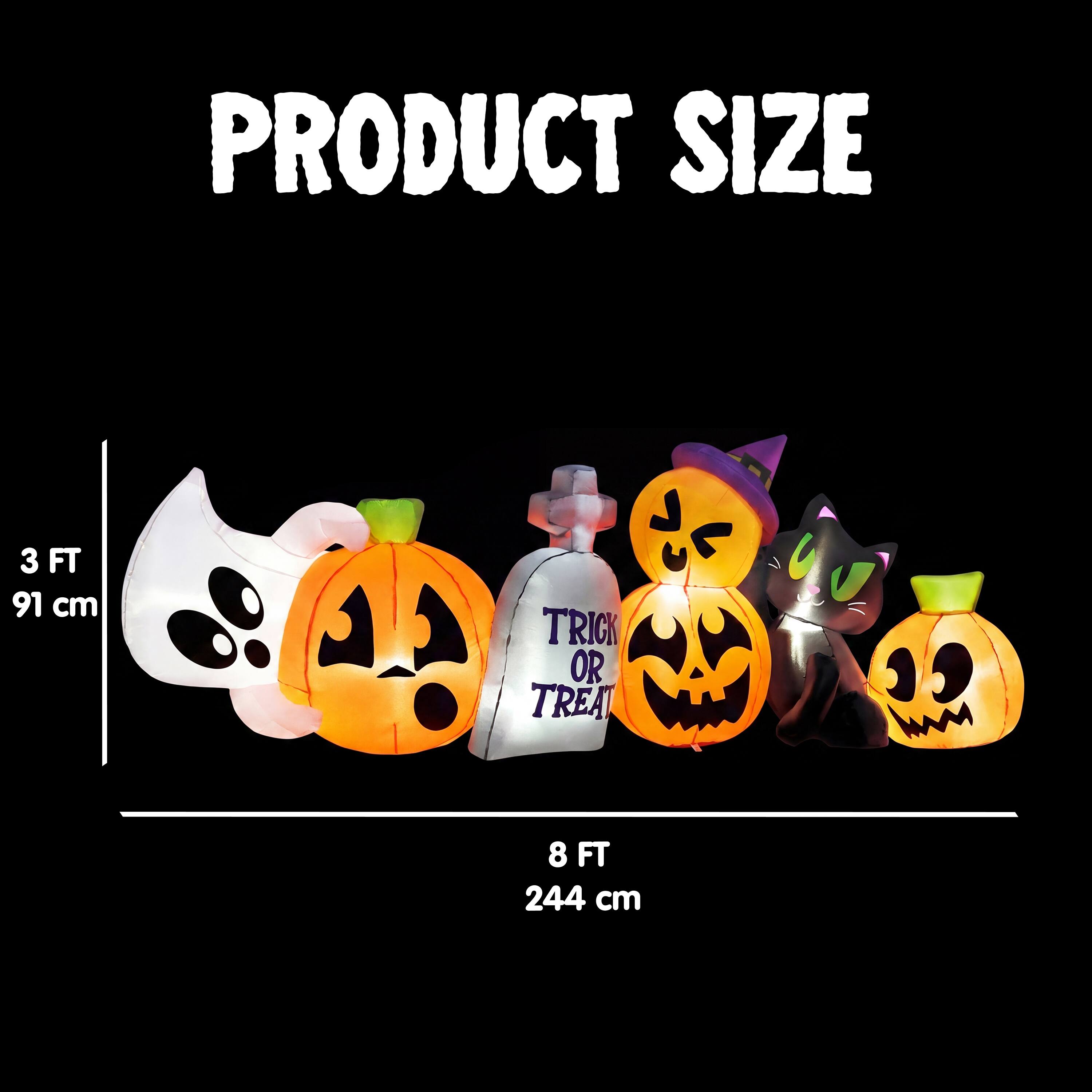 PRODUCT SIZE  
3 FT 91 cm  
TRICK OR TREAT  
8 FT 244 cm