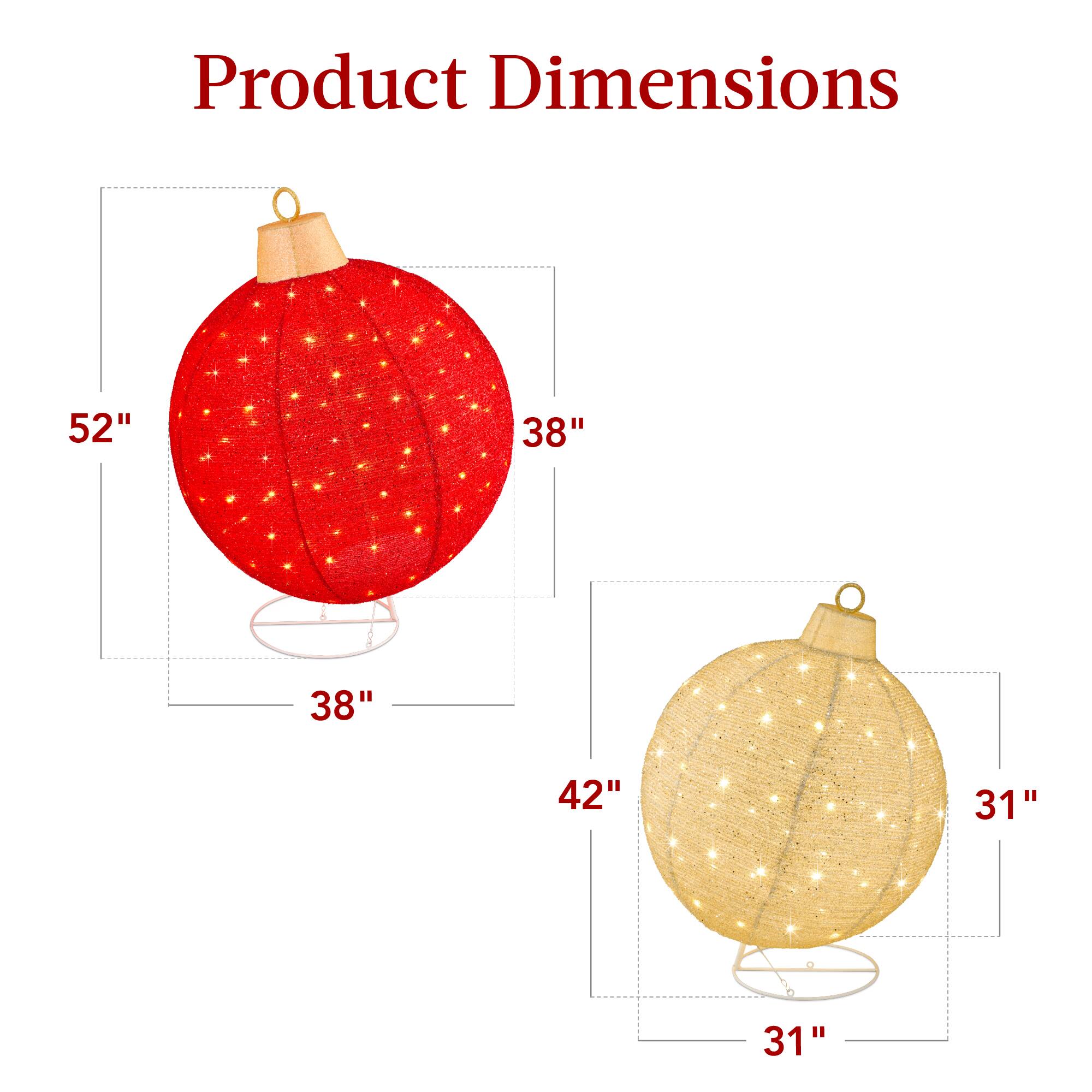 Product Dimensions

- 52" x 38" x 38"
- 42" x 31" x 31"