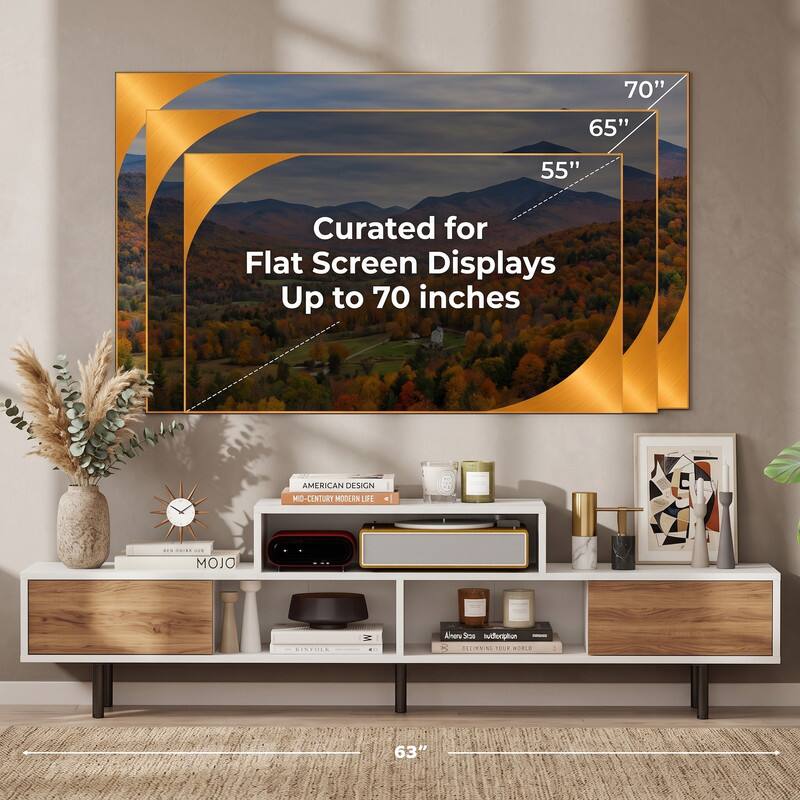 70"
65"
55"
Curated for Flat Screen Displays Up to 70 inches
AMERICAN DESIGN MID-CENTURY MODERN LIFE
CHIBE MOJO
KINFOLK
Alnoru Sculpture 3 DECIMNING
63"
