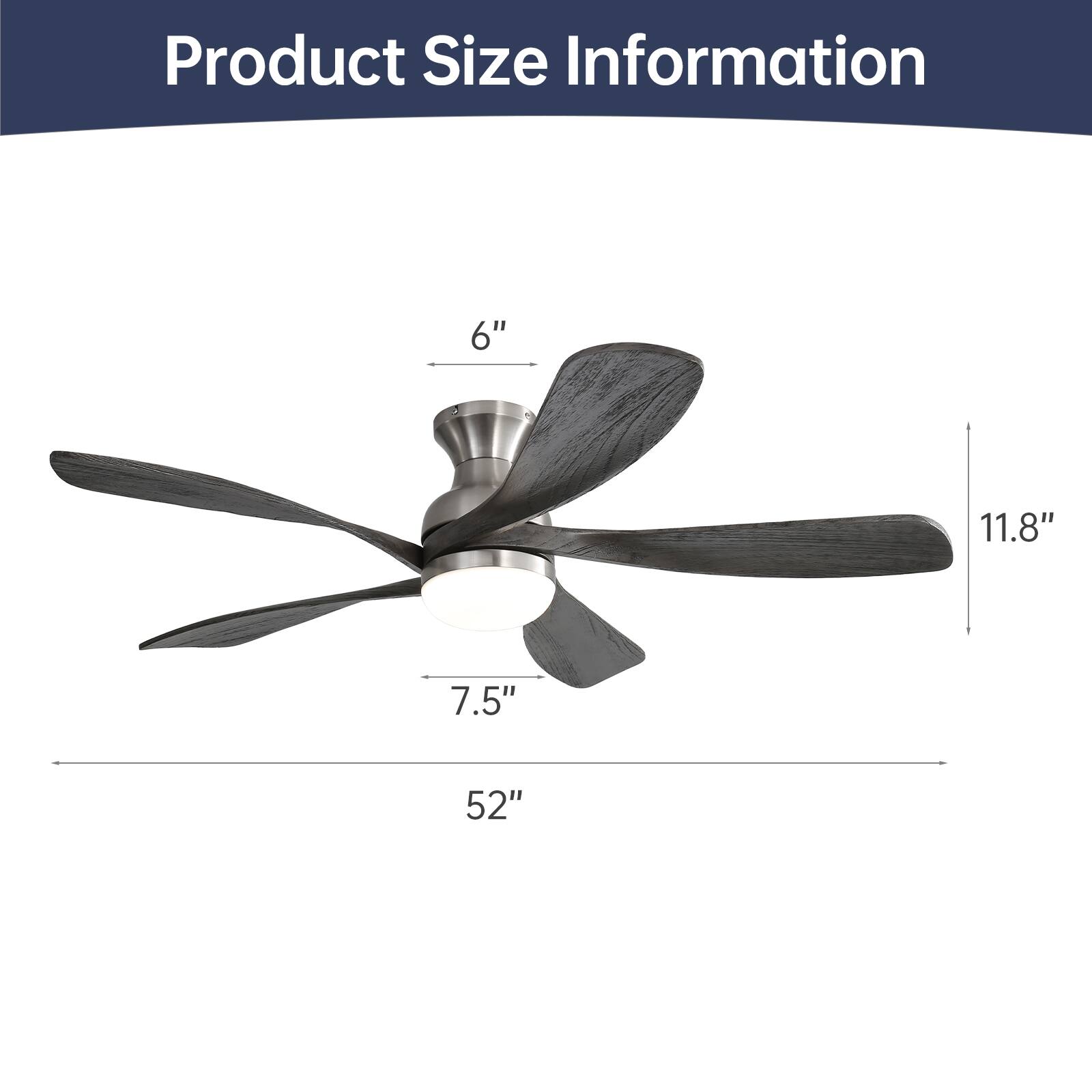 Product Size Information

- 52"
- 11.8"
- 7.5"
- 6"