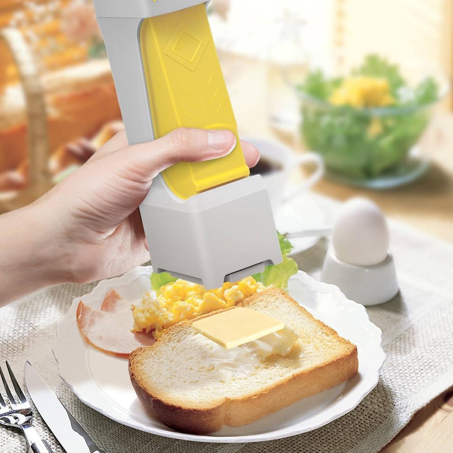 Left. Giantpower - One Click Butter Cutter Slicer Single Stick - White.