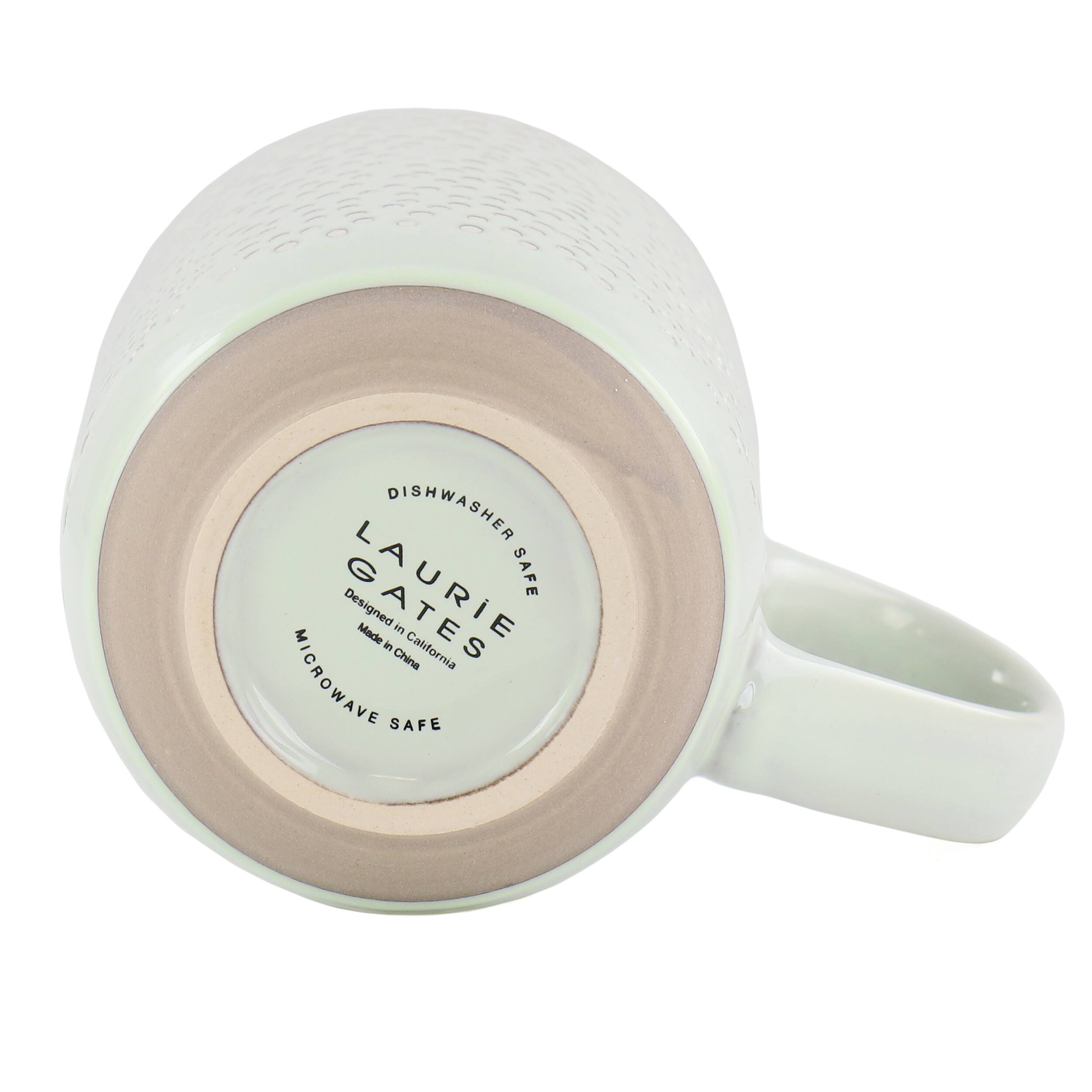 The text on the image reads: "Dishwasher safe, microwave safe, designed in California, made in China."