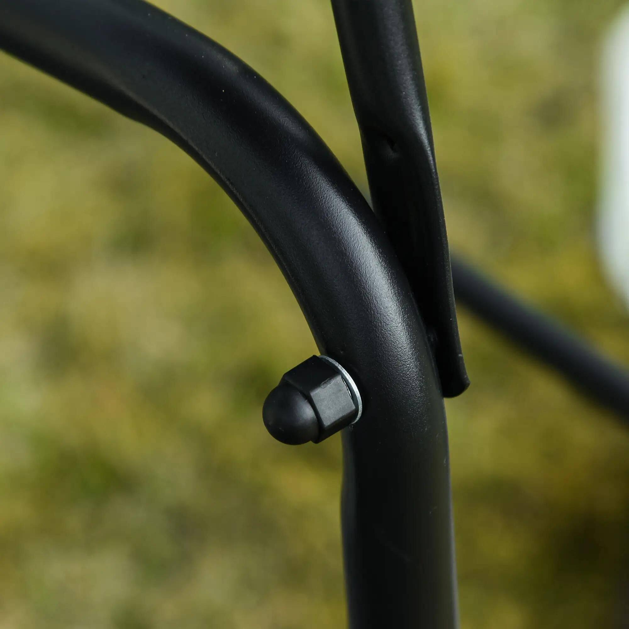 Alt View 1. Resenkos - Resenkos 3-Person Swing Set, Outdoor Patio Swing With Adjustable Canopy, Steel Frame Bench Seat, Gray.