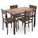 Alt View 17. Costway - 5 Piece Dining Table Set Industrial Style Kitchen Table & Chairs for 4 Brown - Rustic Brown.