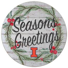 Jardine - Illinois Fighting Illini 20'' x 20'' Season's Greetings Circle - White