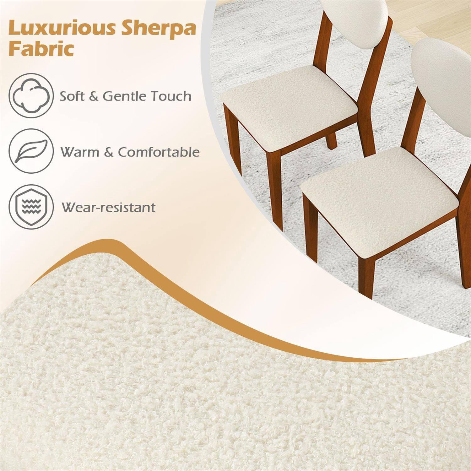 Luxurious Sherpa Fabric

- Soft & Gentle Touch
- Warm & Comfortable
- Wear-resistant