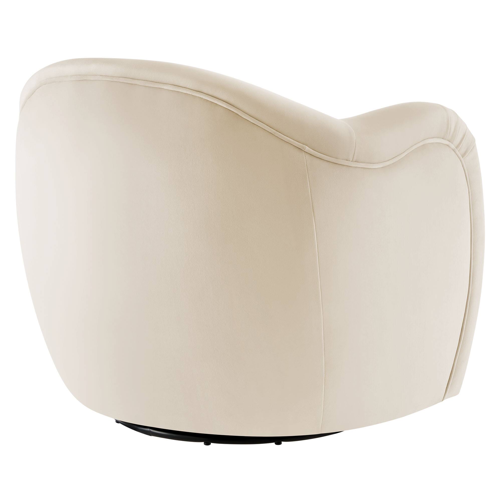Alt View 1. Modway - Compose Performance Velvet Swivel Armchair by Modway - White.
