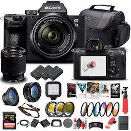Sony - Alpha a7 III Mirrorless Camera W/ 28-70mm Lens ILCE7M3K/B Starter Bundle (International Version) - Black