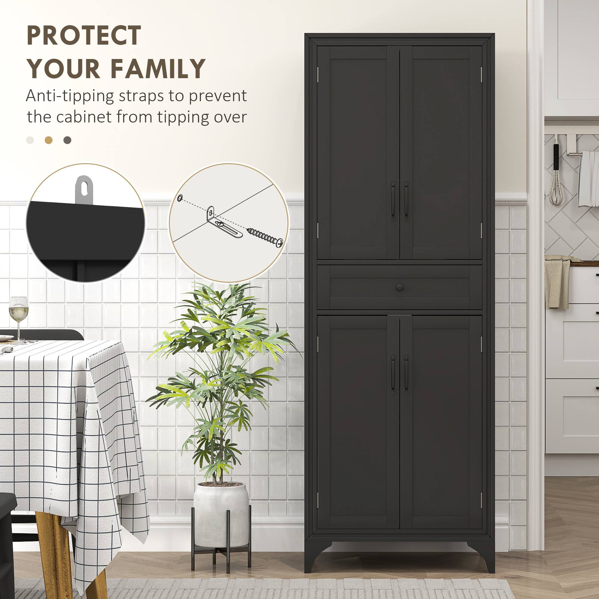 PROTECT YOUR FAMILY

Anti-tipping straps to prevent the cabinet from tipping over