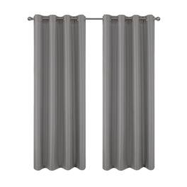RT Designers Collection - 100% Polyester 140 GSM Sedona Jacquard Grommet Curtain Panel 54" x 90" Grey - Gray