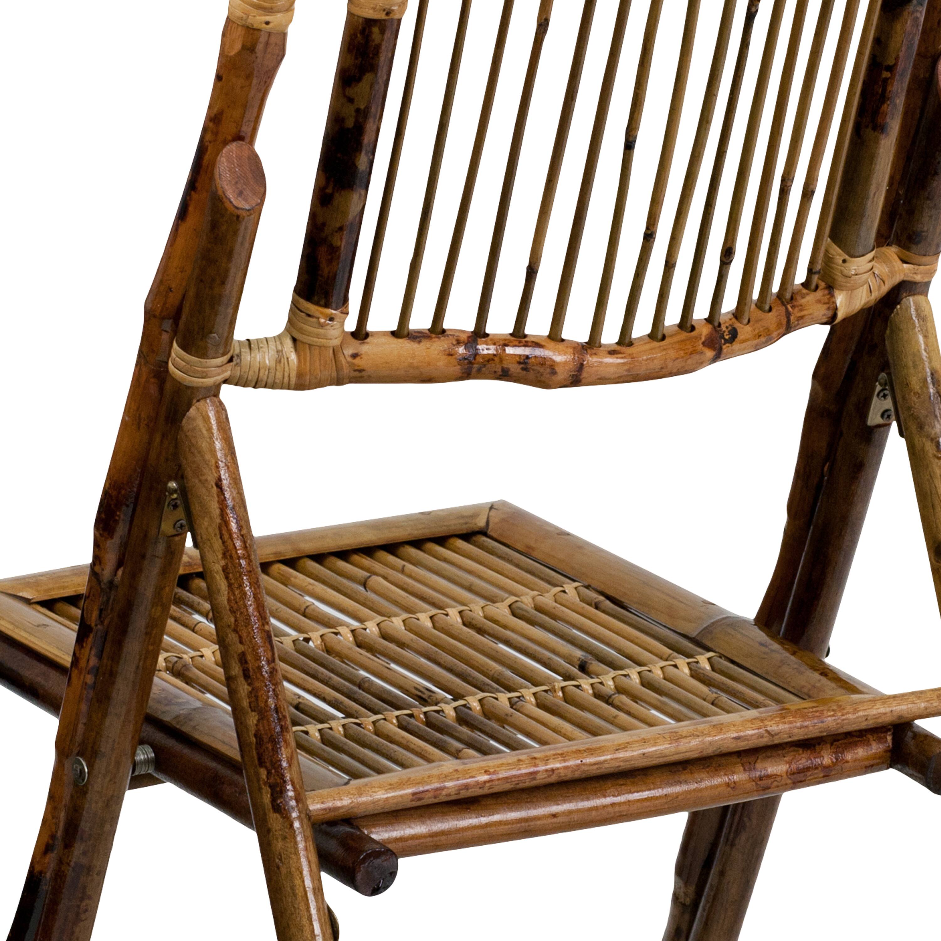 Alt View 9. Emma + Oliver - Bamboo Folding Chairs | Set of 2 Bamboo Wood Folding Chairs - Bamboo.