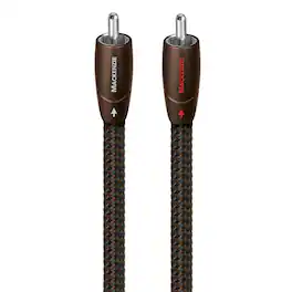 AudioQuest - Mackenzie RCA > RCA 2.75' Analog Audio Interconnect Cable with RCA to RCA Connectors - Brown on Black