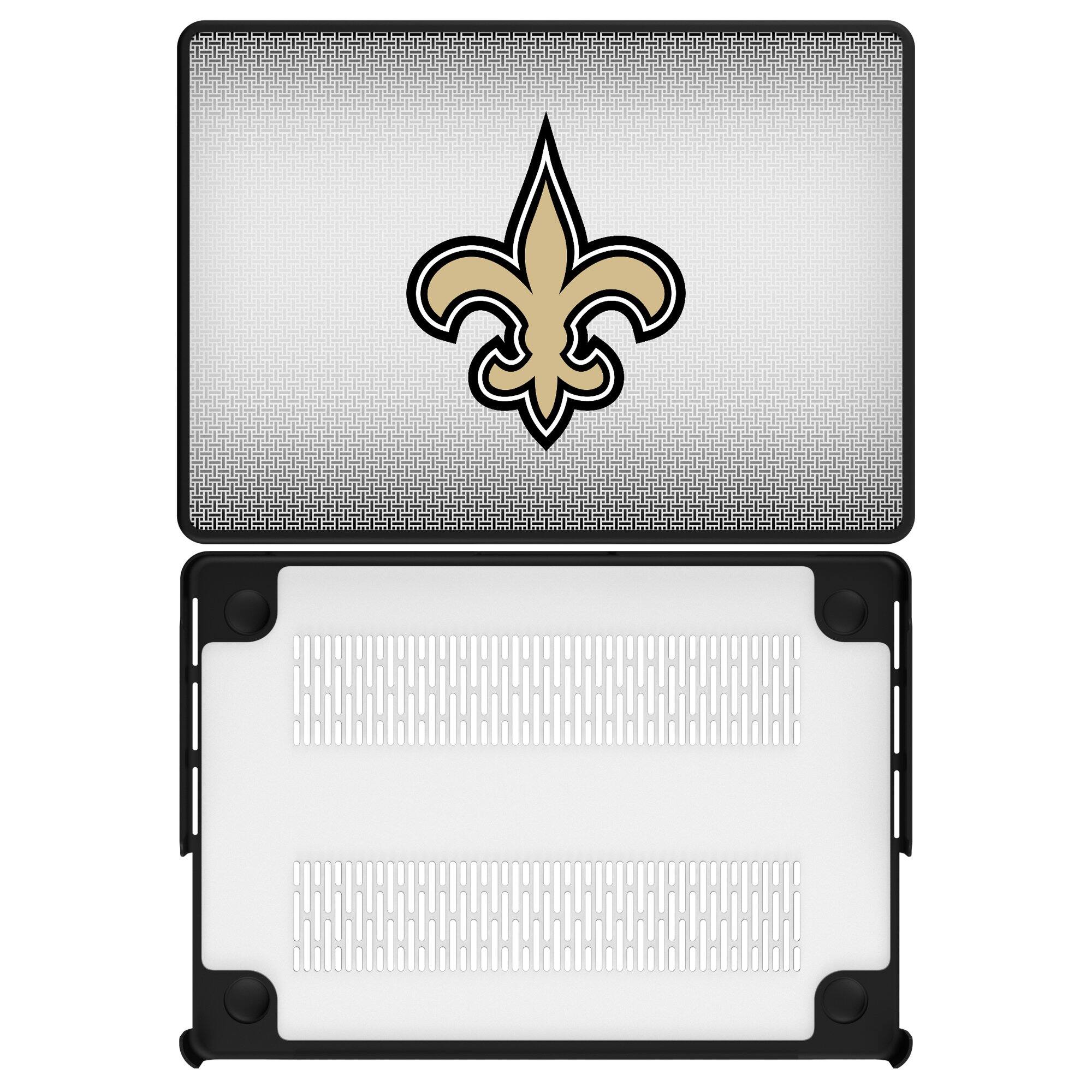 Front. Keyscaper - New Orleans Saints Linen MacBook Case - Air 13 in - Multicolor.