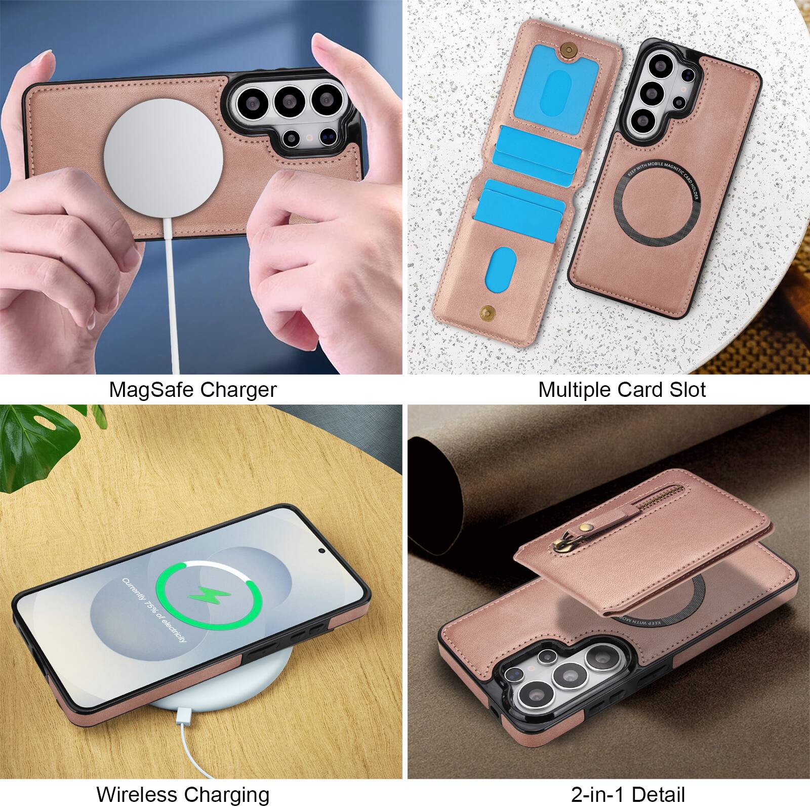 - MagSafe Charger
- Multiple Card Slot
- Wireless Charging
- 2-in-1 Detail