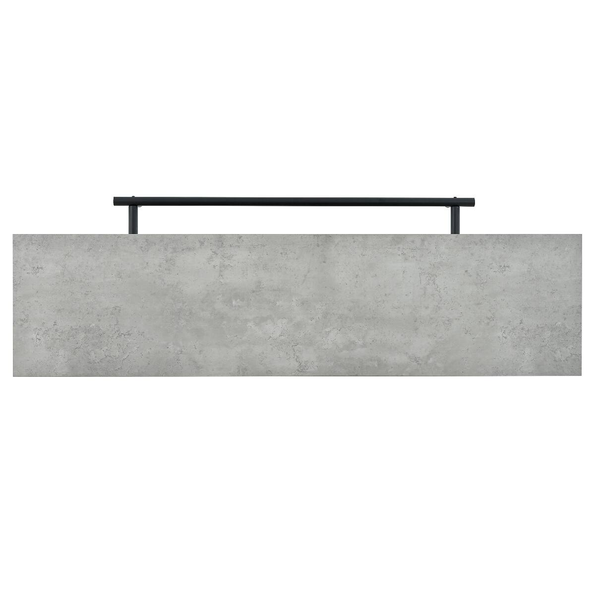 Alt View 10. Loheer - Loheer Bar Table with Wine Storage, Counter Height Dining Table with Footrest and Slatted Panels - Natural and Gray.