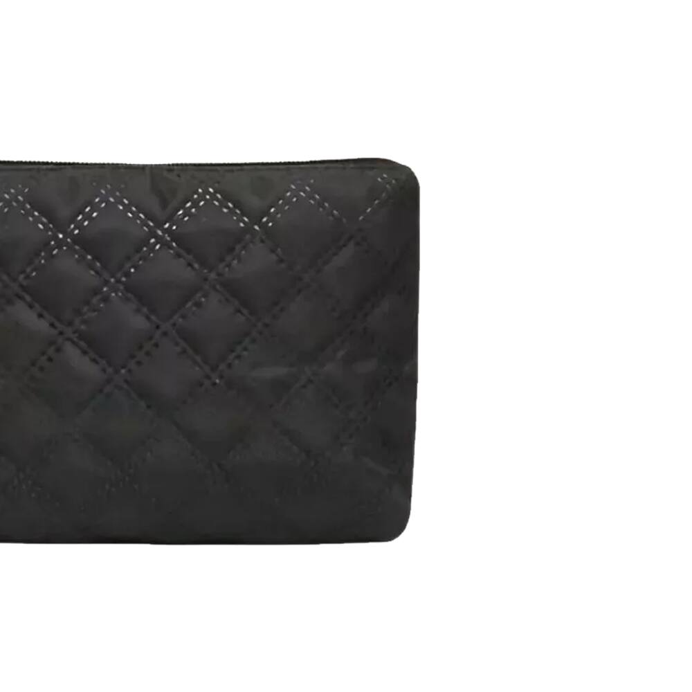 Alt View 2. Wikistore - Three-dimensional Diamond Patterned Small Square Tote, Hand bag with Dry Wet Separation & Double-sided Pockets - Black.